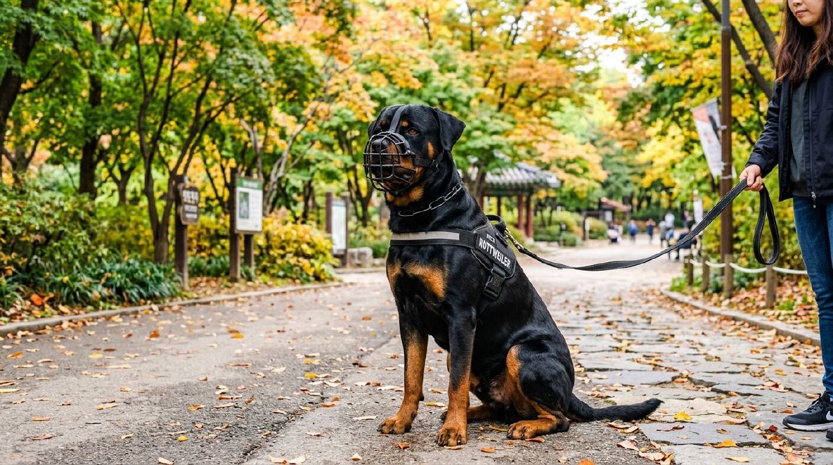 입마개 착용 견종과 법 기준 — 한국에서 꼭 채워야 할 경우와 고르는 법 표지 이미지